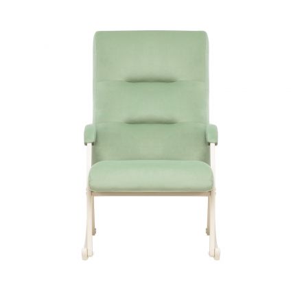 Кресло-качалка Leset Дэми, Слоновая кость, V14 бирюзовый, Ткань Велюр