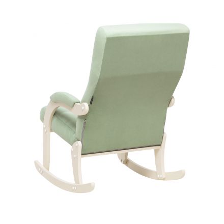 Кресло-качалка Leset Дэми, Слоновая кость, V14 бирюзовый, Ткань Велюр