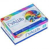 Гуашь Гамма "Классическая", 06 цветов, 20мл, картон. упаковка