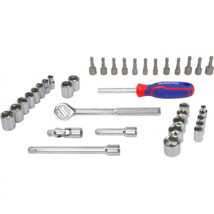 Набор инструментов 47предметов(метрические и дюймовые головки 3/8),WP202523