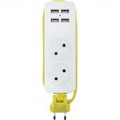 Удлинитель СТАРТ  С/У S 2x1- 4 USB A 10А/2,2кВт, 4xUSB-A