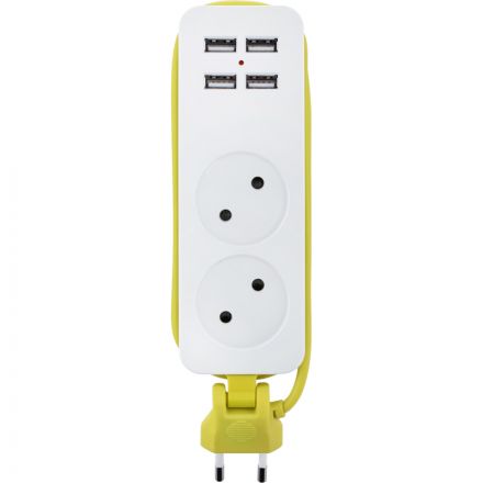 Удлинитель СТАРТ  С/У S 2x1- 4 USB A 10А/2,2кВт, 4xUSB-A