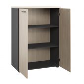 Стеллаж для документов низкий К-Loft 241H011 выс 1080 дуб скандин./графит