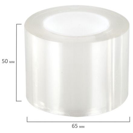 Многоразовая двухсторонняя прозрачная крепежная лента, скотч NANO tape, 3 м x 5 см, толщина 1 мм, WBZ (ВБЗ), 700427 Многоразовая двухсторонняя прозрачная крепежная лента, скотч NANO tape, 3 м x 5 см, толщина 1 мм, WBZ (ВБЗ), 700427