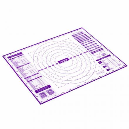 Коврик силиконовый для раскатки/запекания 40х60 см, фиолетовый, ПОДАРОК пластиковый нож, DASWERK (ДАСВЕРК), 608425 Коврик силиконовый для раскатки/запекания 40х60 см, фиолетовый, ПОДАРОК пластиковый нож, DASWERK (ДАСВЕРК), 608425