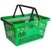 Корзина покупательская MDM_PL-722/KRZ.722.5.GN зеленый (2 ручки) 22л 5шт/уп