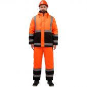 Костюм рабочий зимний муж. зд01-КПК оранж./черн. (р.52-54) 170-177 Костюм рабочий зимний муж. зд01-КПК оранж./черн. (р.52-54) 170-177