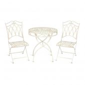 Комплект (стол + 2 стула) Secret de Maison PALLADIO (mod. PL08-8668/8669) металл, стол: 70х74,5см, стул: 45х40,5х94см, белый антик (antique white) Комплект (стол + 2 стула) Secret de Maison PALLADIO (mod. PL08-8668/8669) металл, стол: 70х74,5см, стул: 45х40,5х94см, белый антик (antique white)