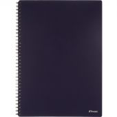 Бизнес-тетрадь Комус А4 100л, кл., обл пластик, спираль, синяя Classic