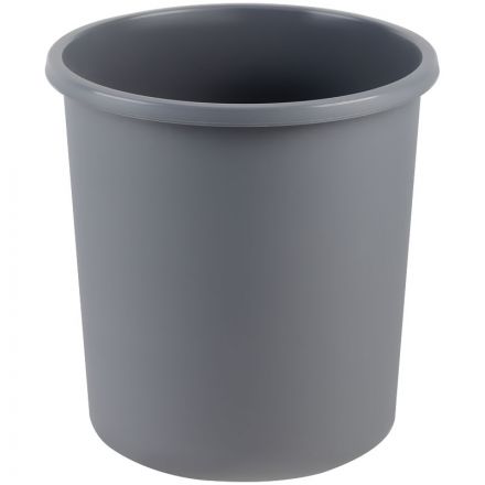 Корзина для бумаг СТАММ, 18л, цельная, серая
