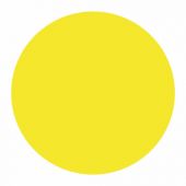 Знак безопасности "Желтый круг на двери", КОМПЛЕКТ 5 шт., диаметр 150 мм, пленка самоклеящаяся, И 16, И16