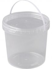 ВЕДРО КРУГЛОЕ бесцветное 3,3л В4L с бесцветной крышкой