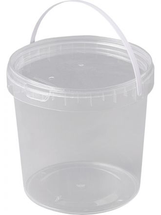 ВЕДРО КРУГЛОЕ бесцветное 3,3л В4L с бесцветной крышкой ВЕДРО КРУГЛОЕ бесцветное 3,3л В4L с бесцветной крышкой