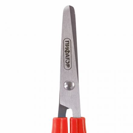 Ножницы ПИФАГОР, 145 мм, ассиметричные ручки, картонная упаковка с подвесом, ассорти, 236985