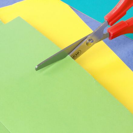 Ножницы ПИФАГОР, 145 мм, ассиметричные ручки, картонная упаковка с подвесом, ассорти, 236985