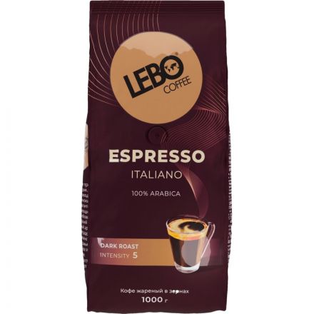 Кофе Lebo Espresso Italiano в зернах темн. обжар., 1кг Кофе Lebo Espresso Italiano в зернах темн. обжар., 1кг