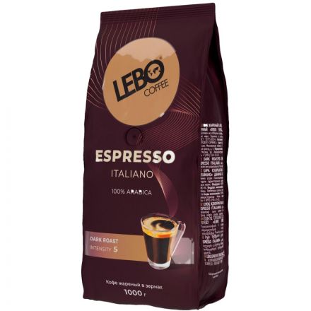 Кофе Lebo Espresso Italiano в зернах темн. обжар., 1кг Кофе Lebo Espresso Italiano в зернах темн. обжар., 1кг