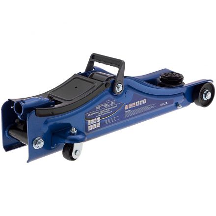 Домкрат гидрав подкат 2т Low Profile, 80-380 мм, в пласт. кейсе Stels 51130