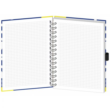 Бизнес-тетрадь Mariner Bright А5 120 листов бордовая в клетку с резинкой для ручки на спирали (148х205 мм)