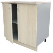 Шкаф КМ_Ринг напольный 80см с 2 дв. Св. дуб шамони/серый