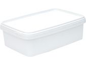 Контейнер 1л. прямоугольный, с белой крышкой  белый