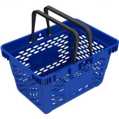 Корзина покупательская EVR_CLASSIC пластик., с 2-мя пл.ручками 20л., синий