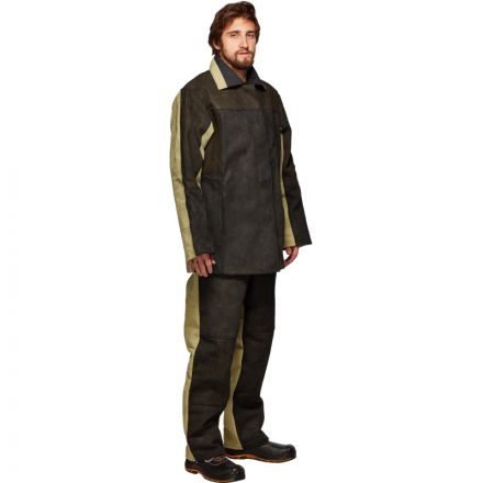 Костюм сварщика брезент+спилок кур/брюки (модель КС09) (р.44-46) 170-176 Костюм сварщика брезент+спилок кур/брюки (модель КС09) (р.44-46) 170-176