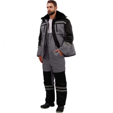 Костюм рабочий зимний муж з03-КПК сер/черн (р.52-54) 170-176 Костюм рабочий зимний муж з03-КПК сер/черн (р.52-54) 170-176