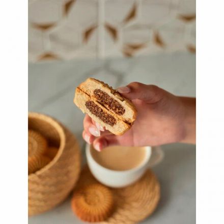 Печенье песочное DR.FINIK "Солнышко" с начинкой из финика и кокоса, БЕЗ САХАРА, 700 г