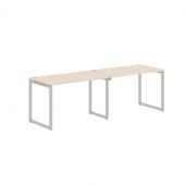 Стол 2-х местный XQWST 2470 Бук Тиара/Алюминий 2406х700х750