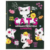 Дневник 1-4 класс 48 л., твердый, BRAUBERG, глянцевая ламинация, с подсказом, "CATS & DUCK", 106831