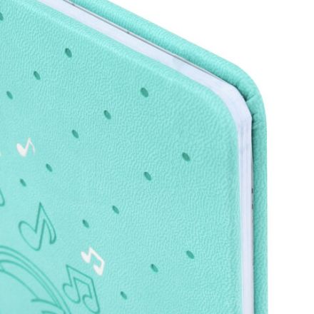 Дневник для музыкальной школы 170х215 мм, 48 л., обложка кожзам твердая, фольга, BRAUBERG, справочный материал, КОТИК, 107367