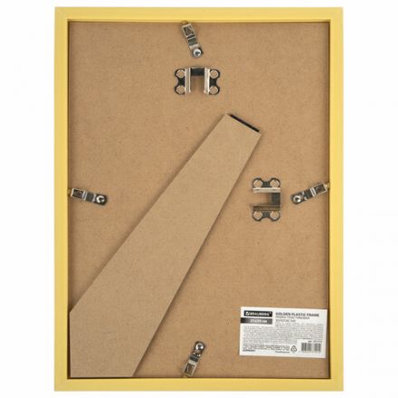 Рамка 21х30 см небьющаяся, багет 15 мм пластик, BRAUBERG "Respect", золотистая, 391272