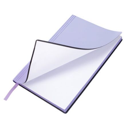 Блокнот А5 138x213мм BRAUBERG "Personal", под кожу, 80 листов, клетка, лавандовый, 116610