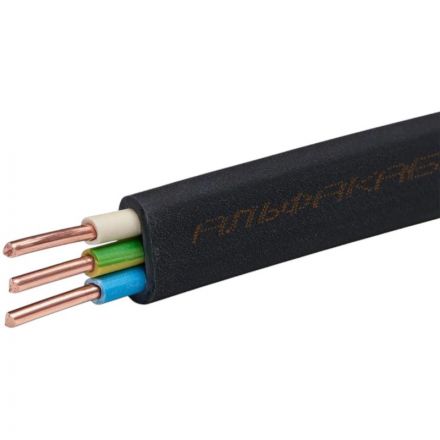 Кабель ВВГ-Пнг(А) 3х2.5 ОК (N PE) 0.66кВ (бухта 5м) (шт) АЛЬФАКАБЕЛЬ 65549