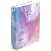 Тетрадь на кольцах А5 (175х215 мм), 240 листов, твердый картон, клетка, BRAUBERG, Cloud, 404094