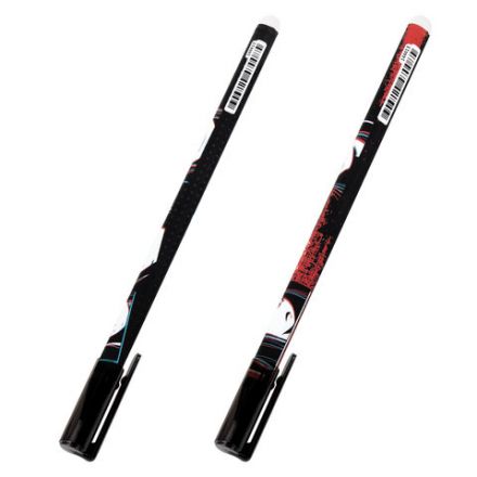 Ручка стираемая гелевая с принтом FUNSTER (ФАНСТЕР) "MANGA ANIME", СИНЯЯ, корпус ассорти, игольчатый наконечник 0,5 мм, линия 0,35 мм 144413