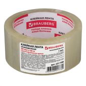 Клейкая лента упаковочная 48 мм х 66 м, прозрачная, толщина 45 микрон, BRAUBERG, 221108 Клейкая лента упаковочная 48 мм х 66 м, прозрачная, толщина 45 микрон, BRAUBERG, 221108