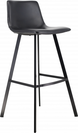 Стул барный Everprof Signal Экокожа Черный