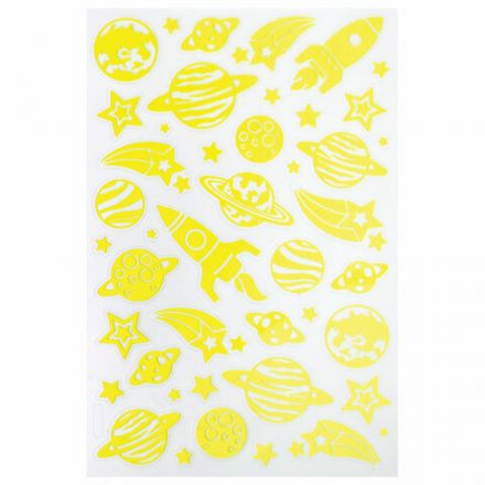 Наклейки флуоресцентные "Космос", светятся в темноте, 44 штуки, ассорти, 14х21 см, ЮНЛАНДИЯ, 662694 Наклейки флуоресцентные "Космос", светятся в темноте, 44 штуки, ассорти, 14х21 см, ЮНЛАНДИЯ, 662694