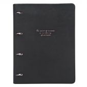 Тетрадь со сменным блоком А4,120л,Infolio Study,Quote,иск.кож,черный,N3823