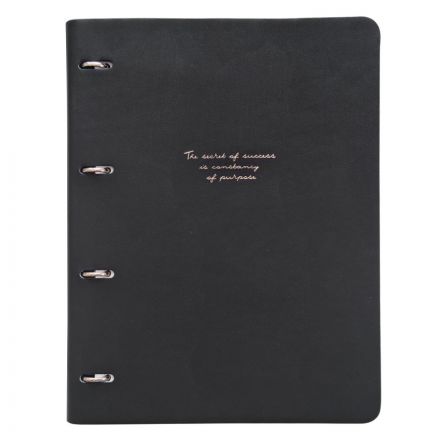 Тетрадь со сменным блоком А4,120л,Infolio Study,Quote,иск.кож,черный,N3823