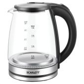 Чайник SCARLETT SC-EK27G103, 1,8 л, 1800 Вт, закрытый нагревательный элемент, стекло, черный Чайник SCARLETT SC-EK27G103, 1,8 л, 1800 Вт, закрытый нагревательный элемент, стекло, черный
