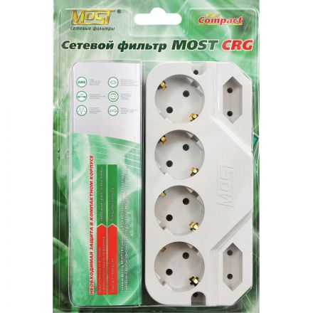 Сетевой фильтр Most СRG 6р/2м белый (коробка) СRG-Б 2М