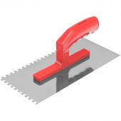 Гладилка стальная 280х130 мм зуб 6х6 пластмассовая ручка Matrix 86775 Гладилка стальная 280х130 мм зуб 6х6 пластмассовая ручка Matrix 86775