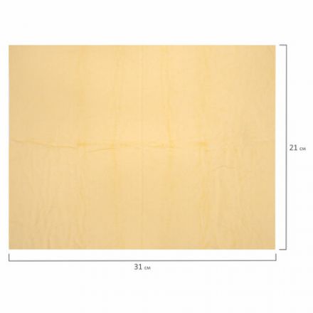 Салфетка синтетическая PVA-замша 31x21 см, в тубе, желтая, для авто, дома и офиса, ГРАНДМАСТЕР, 609976