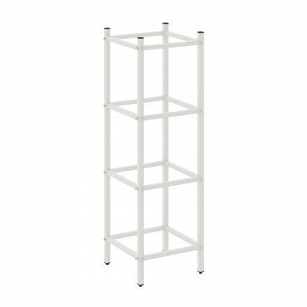 Loft Угловой проходной модуль VR.L-SL.UPK-3.3.3 Белый металл 446*446*1458