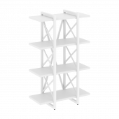 Loft Стеллаж на регулируемых опорах-4 полки VR.L-MST.O-4.4V Белый бриллиант/Белый металл 800*400*1280