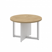 Shift Стол журнальный, круглый SK.SG-KR-70 Тиквуд светлый/Белый бриллиант 700*700*450 Shift Стол журнальный, круглый SK.SG-KR-70 Тиквуд светлый/Белый бриллиант 700*700*450