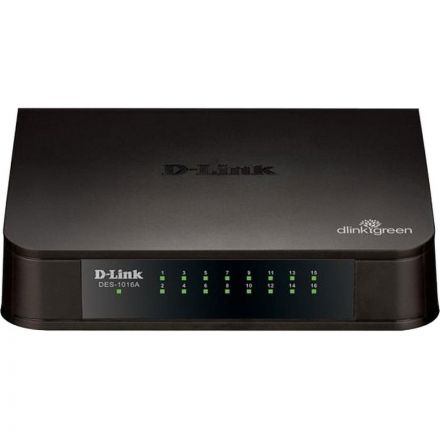 Коммутатор D-Link DES-1016A/E2A 10/100Base-TX функция энергосбережения